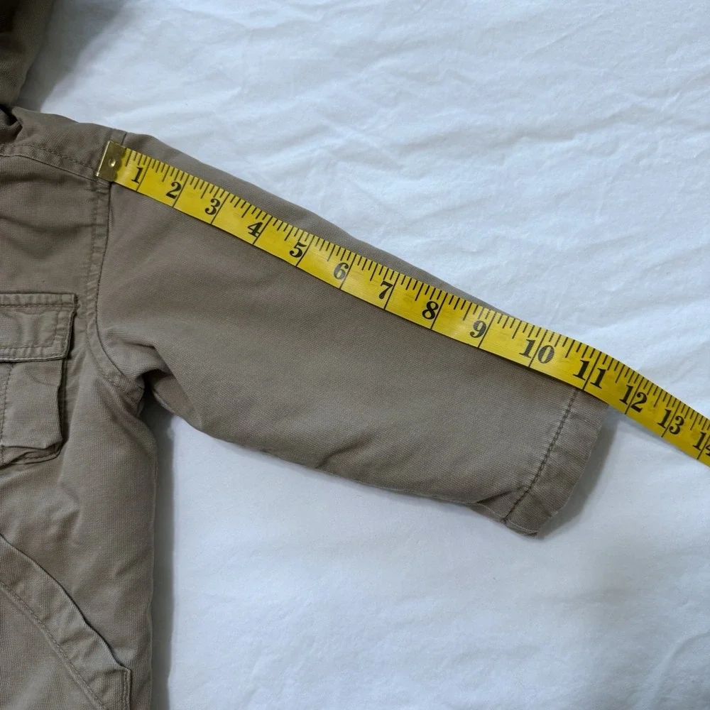 Old Navy Y2K Chore Coat‎ Jacket Barn Country Khaki 2T 2010 Hooded Sherpa Unisex